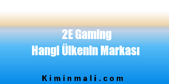 2E Gaming Hangi Ülkenin Markası