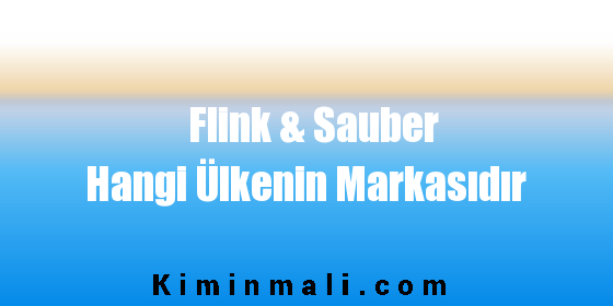 Flink & Sauber Hangi Ülkenin Markasıdır