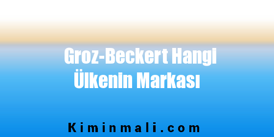Groz-Beckert Hangi Ülkenin Markası