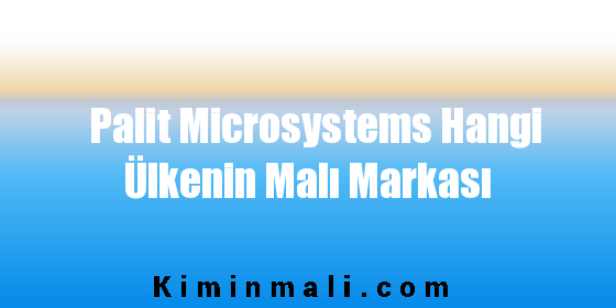 Palit Microsystems Hangi Ülkenin Malı Markası