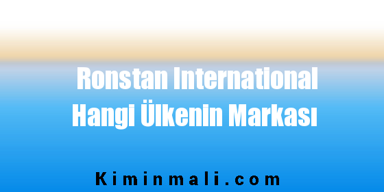 Ronstan International Hangi Ülkenin Markası