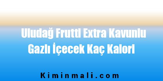 Uludağ Frutti Extra Kavunlu Gazlı İçecek Kaç Kalori