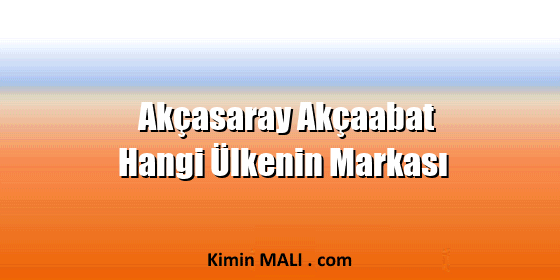 Akçasaray Akçaabat Hangi Ülkenin Markası Public Domain - CC0