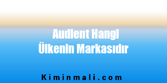 Audient Hangi Ülkenin Markasıdır