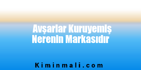 Avşarlar Kuruyemiş Nerenin Markasıdır