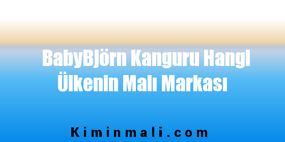 BabyBjörn Kanguru Hangi Ülkenin Malı Markası