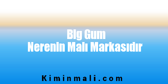 Big Gum Nerenin Malı Markasıdır