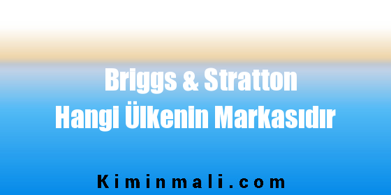 Briggs & Stratton Hangi Ülkenin Markasıdır