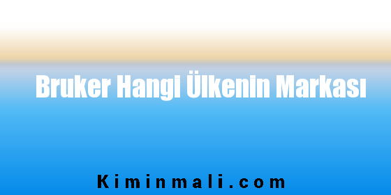 Bruker Hangi Ülkenin Markası