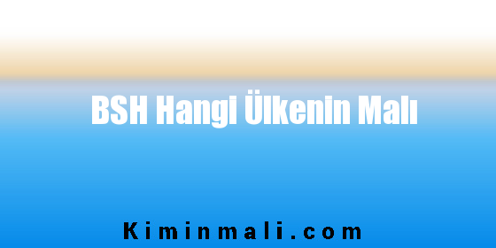 BSH Hangi Ülkenin Malı