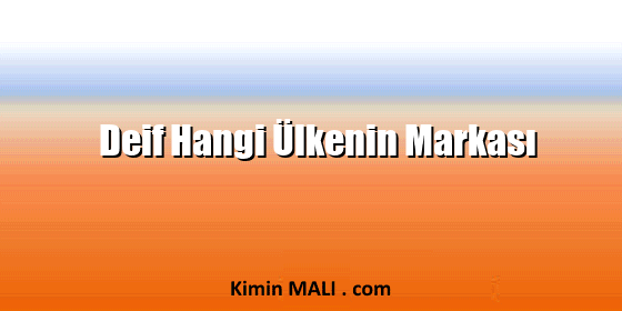 Deif Hangi Ülkenin Markası Public Domain - CC0