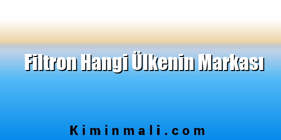 Filtron Hangi Ülkenin Markası