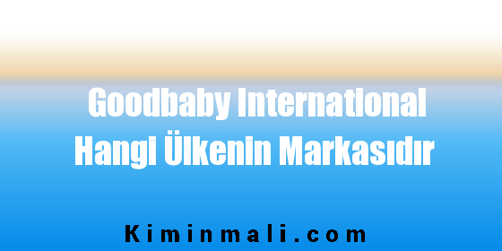 Goodbaby International Hangi Ülkenin Markasıdır