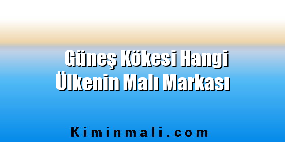 Güneş Kökesi Hangi Ülkenin Malı Markası Güneş Kökesi Hangi Ülkenin Malı Markası