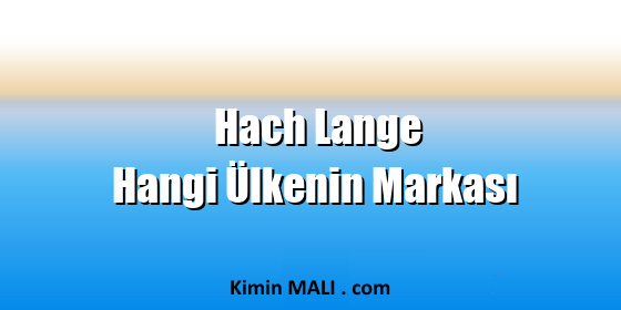 Hach Lange Hangi Ülkenin Markası. Public Domain - CC0