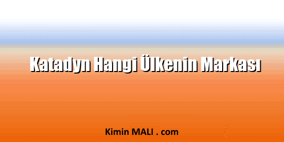 Katadyn Hangi Ülkenin Markası. Public Domain - CC0