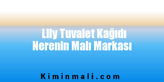 Lily Tuvalet Kağıdı Nerenin Malı Markası