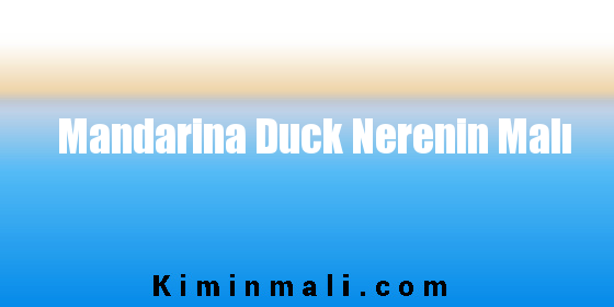 Mandarina Duck Nerenin Malı