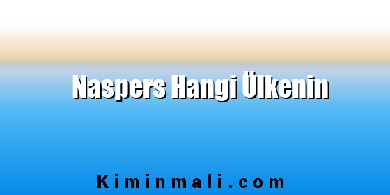 Naspers Hangi Ülkenin Naspers Hangi Ülkenin
