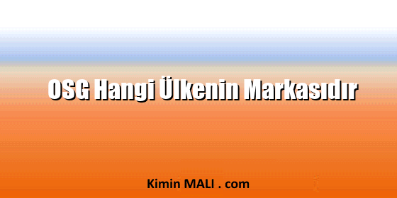 OSG Hangi Ülkenin Markasıdır Public Domain - CC0