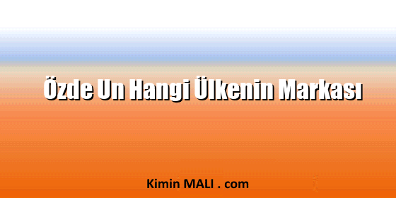 Özde Un Hangi Ülkenin Markası Public Domain - CC0