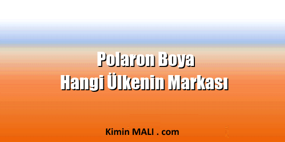 Polaron Boya Hangi Ülkenin Markası. Public Domain - CC0