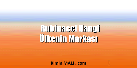Rubinacci Hangi Ülkenin Markası. Public Domain - CC0