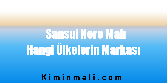 Sansui Nere Malı Hangi Ülkelerin Markası