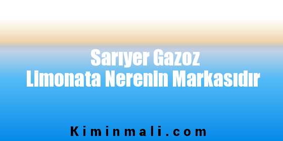 Sarıyer Gazoz Limonata Nerenin Markasıdır