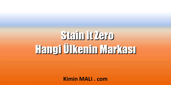 Stain It Zero Hangi Ülkenin Markası. Public Domain - CC0