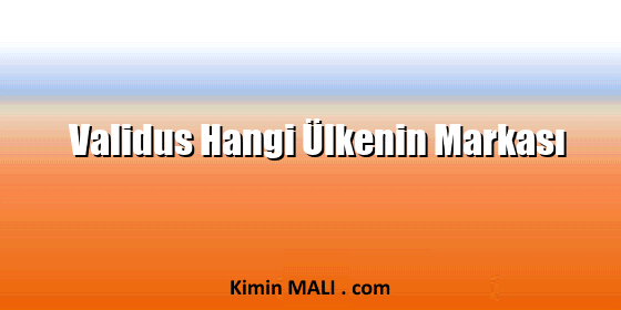Validus Hangi Ülkenin Markası