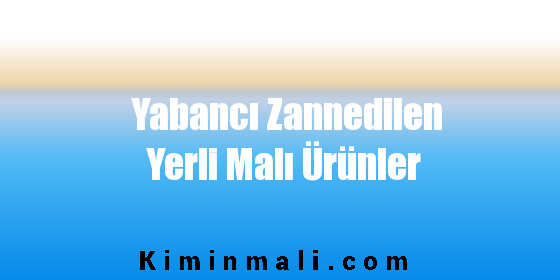 Yabancı Zannedilen Yerli Malı Ürünler